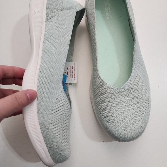 Skechers On-the-GO Flex Radiant Knit Skimmers in Mint Women's Size 10 Wide - Picture 3 of 15